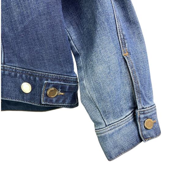 Liverpool Los‎ Angeles Classic Jean Jacket Wmns S Faded Distressed Blue Cotton - Picture 7 of 10